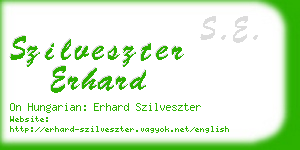 szilveszter erhard business card